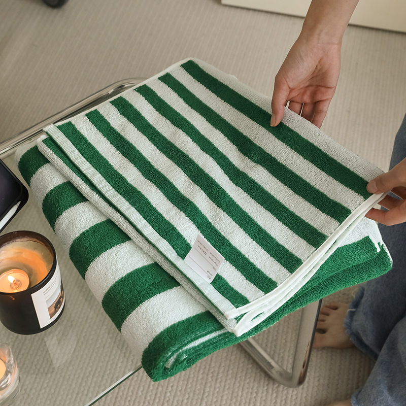 Cloth Face Mask Washable - Stripe Pure Towels Absorbent Towels for