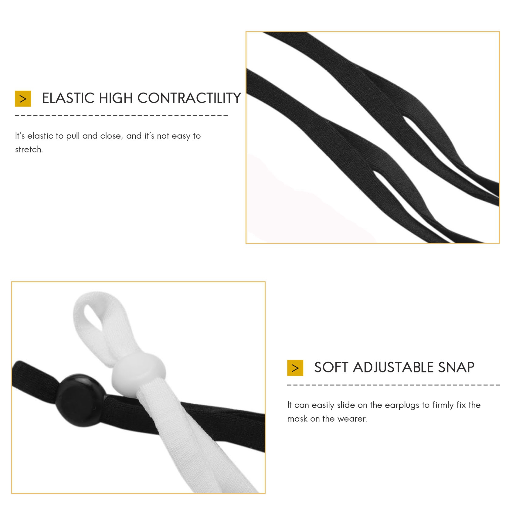 A27F-2000 Pcs Sewing Elastic B - Mask Lanyard Adjustable recension och pris
