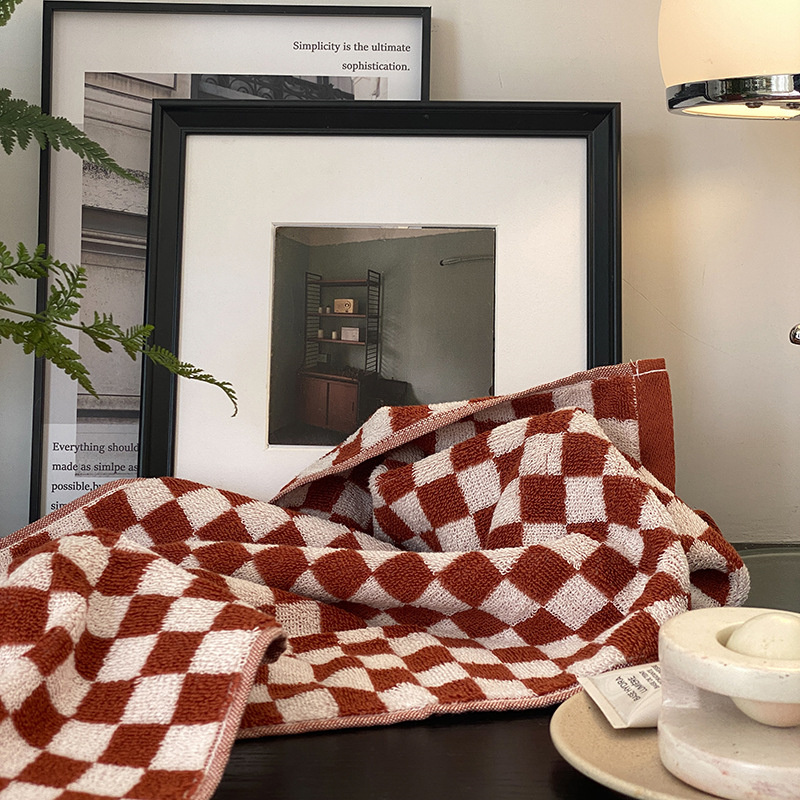 Retro Checkerboard Plaid Long- - Cloth Face Mask Washable recension och pris