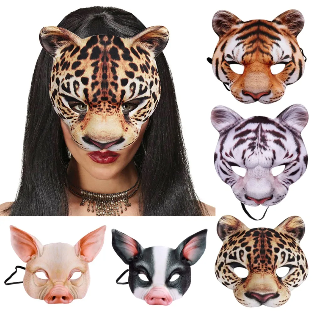 3D Animal Mask Halloween Masqu - Respirator Half Face recension och pris