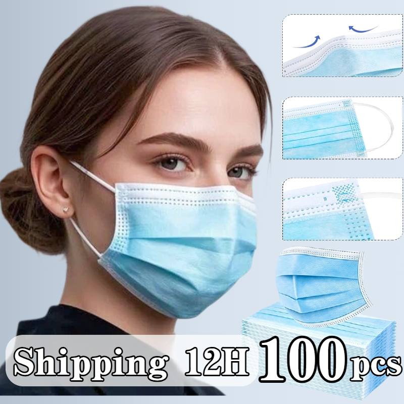 100pcs blue disposable protect - Disposable Mask Blue recension och pris