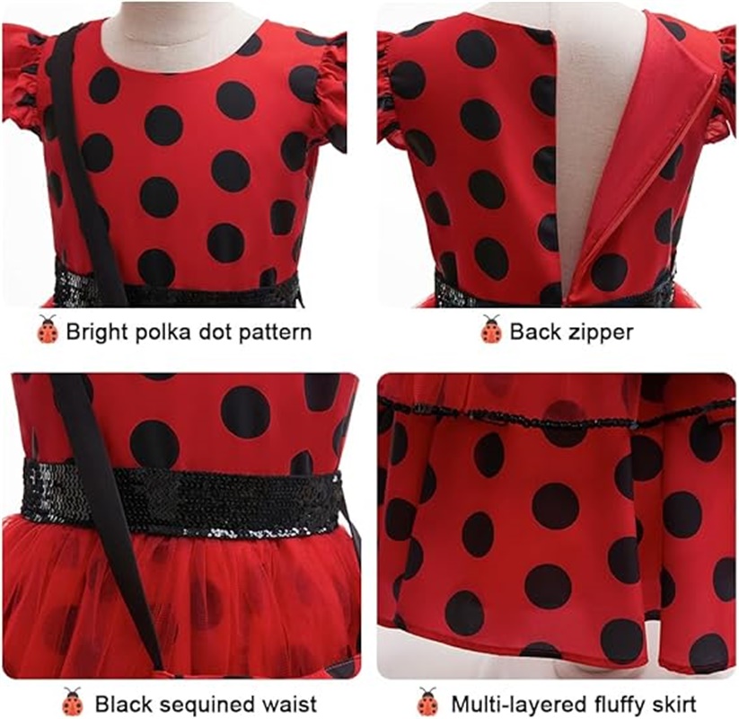 Girls Cosplay Costume Polka Do - Kids Face Mask recension och pris