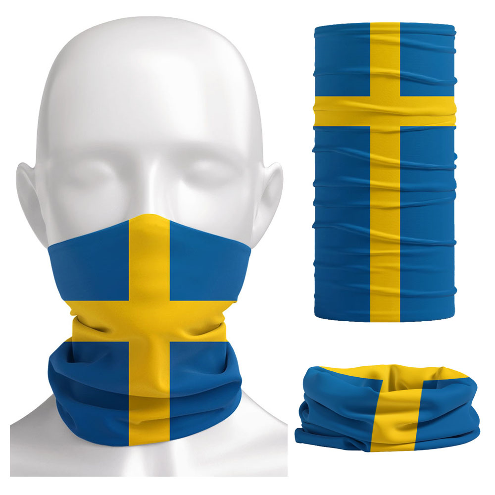 Sweden Flag Printed Bandana He - Neck Gaiter Face Cover recension och pris