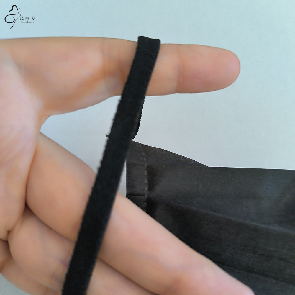 Happy Breathe 3-Layer Disposab - Black Face Mask Pack recension och pris