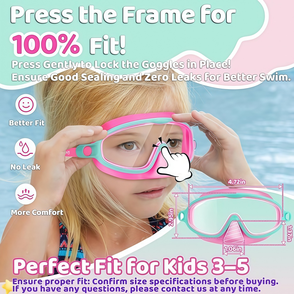 Kids Swim Goggles with Nose Co - Anti Pollution Mask recension och pris