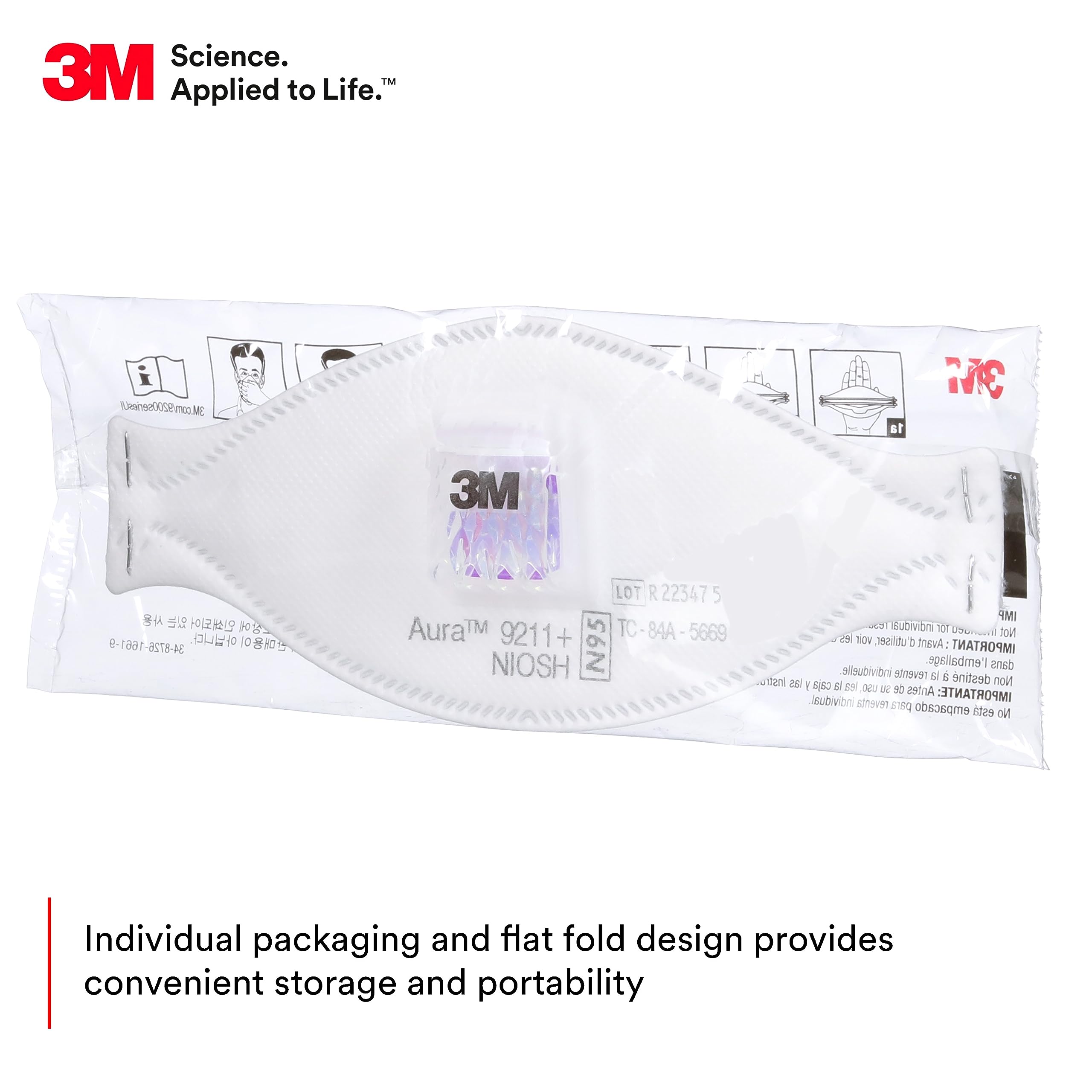 3M Aura 9211+ Particulate Resp - Kn95 Respirator Mask recension och pris