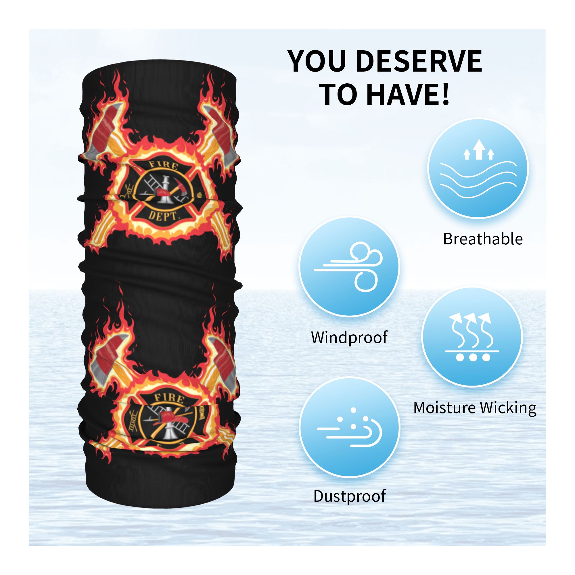 Custom Firefighter Cross Banda - Neck Gaiter Face Cover recension och pris