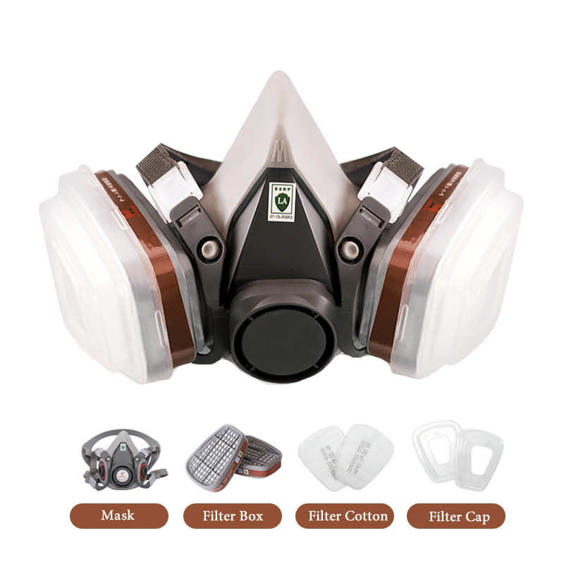 Half Face 6200 Dust Gas Mask C - Face Mask Storage Box recension och pris