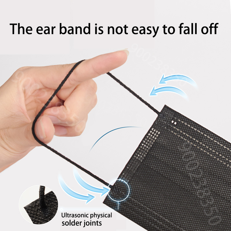 50-500pcs Black Disposable Cer - Disposable Surgical Mask recension och pris
