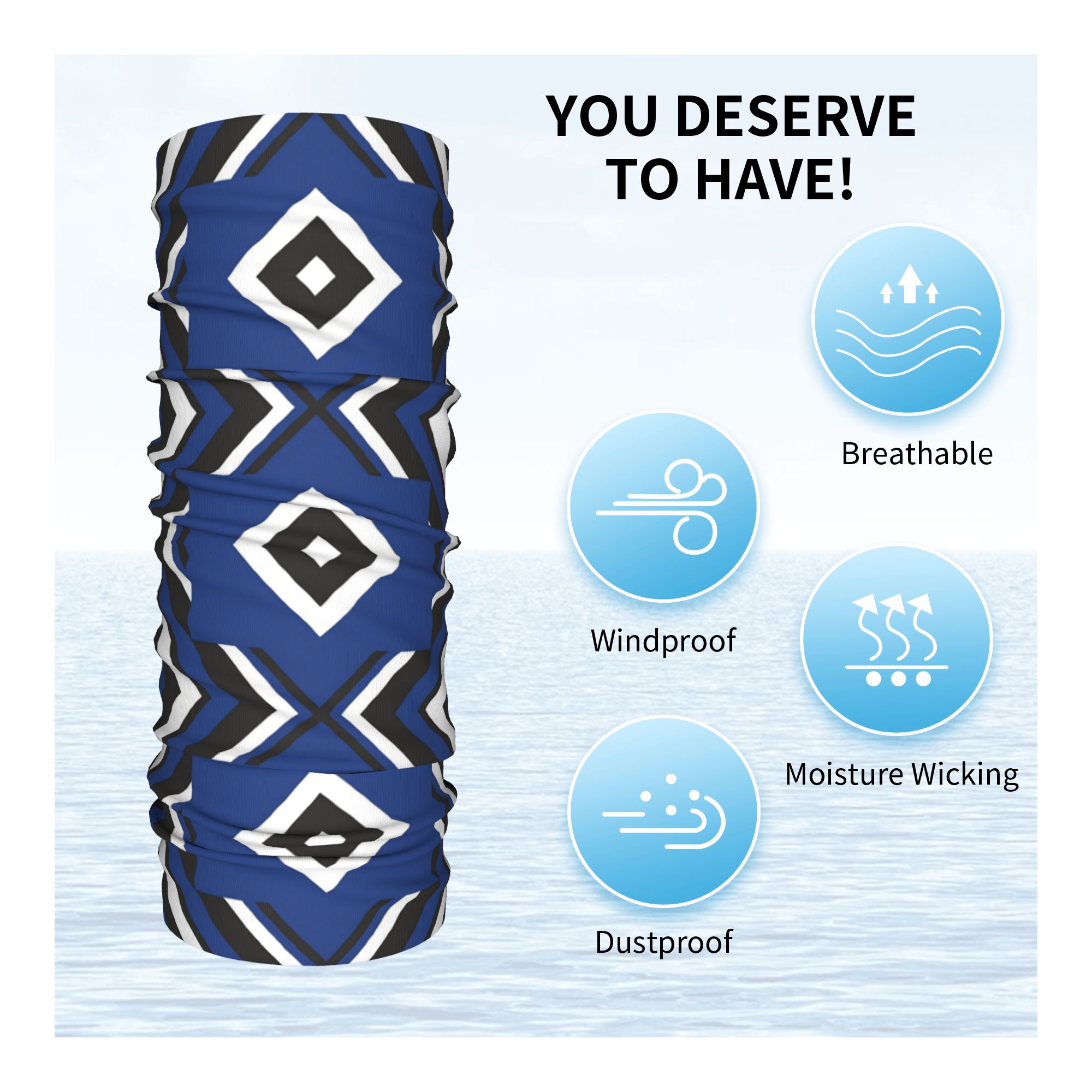 Blue Diamond HSV Soccer Bandan - Neck Gaiter Face Cover recension och pris