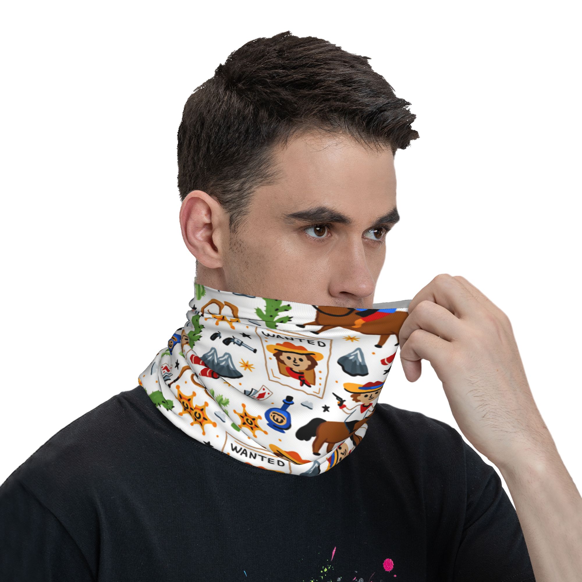 Cartoon Kids Western Cowboy Ba - Kids Face Mask recension och pris