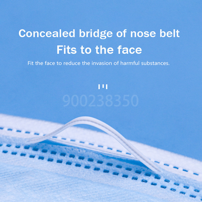 10-500pcs Disposable Adults in - Disposable Mask Blue recension och pris