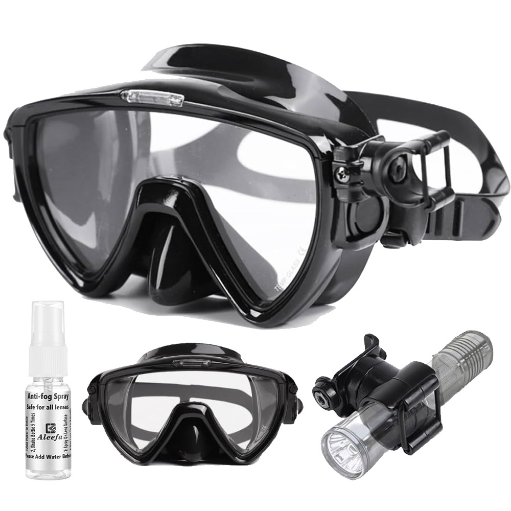 Scuba Diving Mask with flashli - Silicone Mask Bracket recension och pris